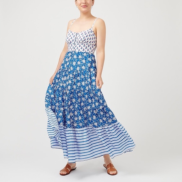 J. Crew Block Print Maxi - Picture 1 of 3